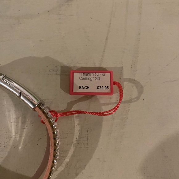 NWT Fifth Avenue Collection Pink Metallic and Rhinestone Bracelet - Picture 5 of 7